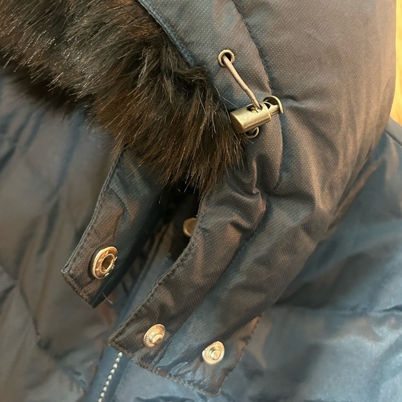 Eddie Bauer Sun Valley Down Parka Coat Women's Navy Blue Puffer Hood size L - Picture 11 of 13
